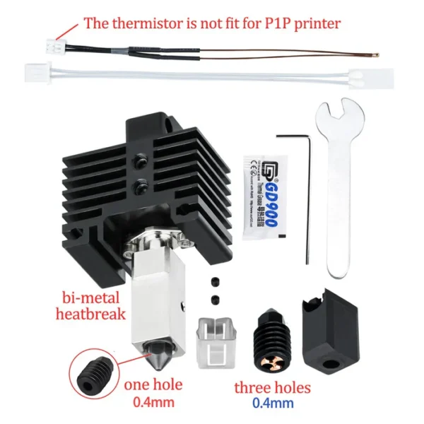 Модернизированная насадка V2.0 CHT для Bambu Lab X1C P1P P1S High Flow Hotend - Image 15