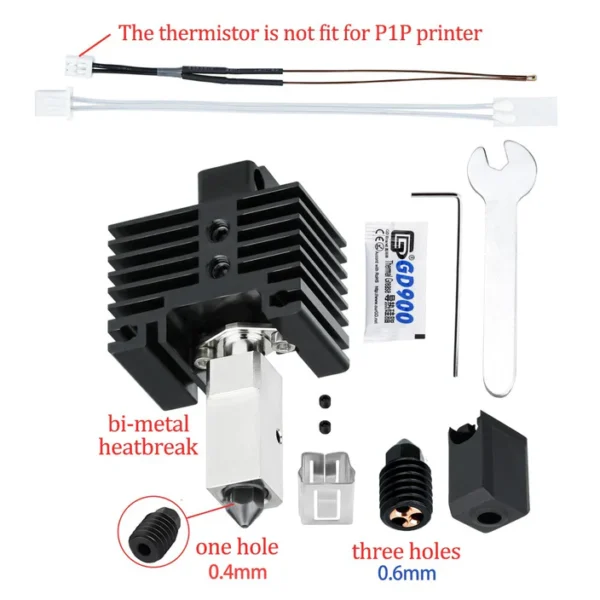 Модернизированная насадка V2.0 CHT для Bambu Lab X1C P1P P1S High Flow Hotend - Image 12